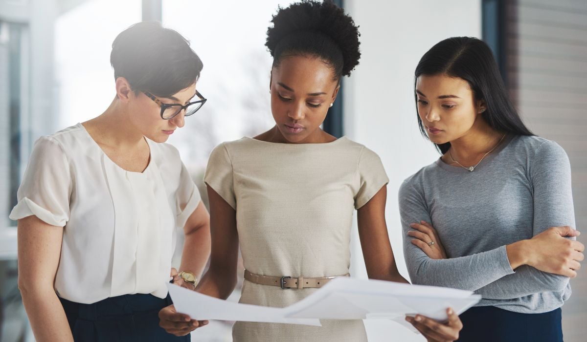 A team looking at a vision