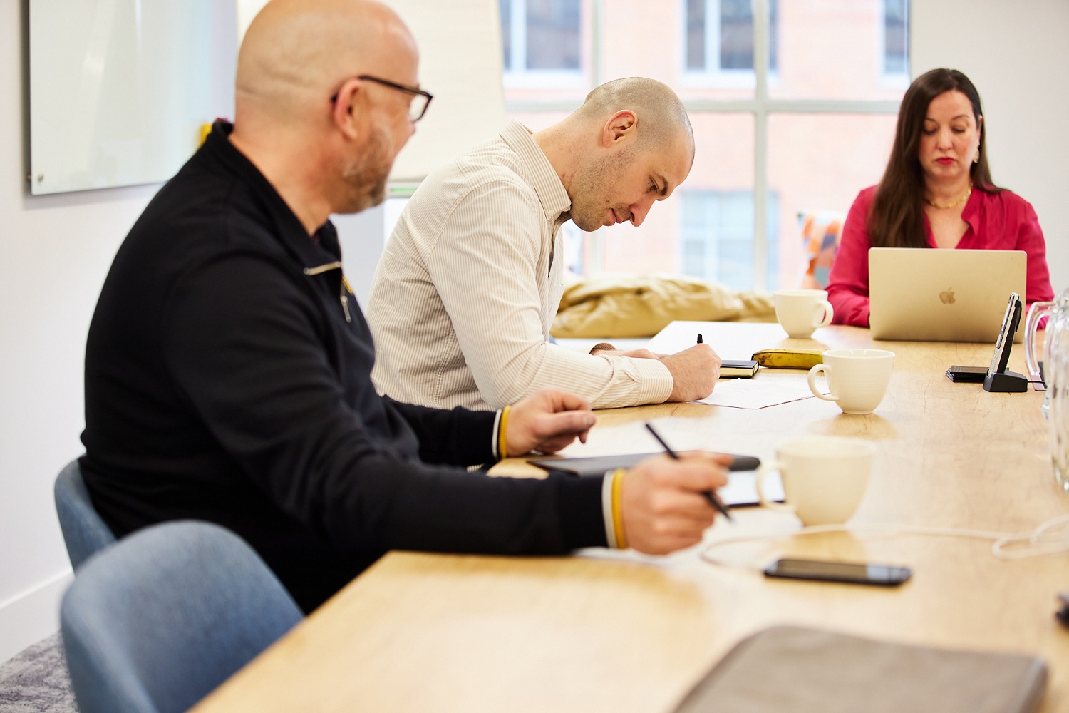 People working at desk