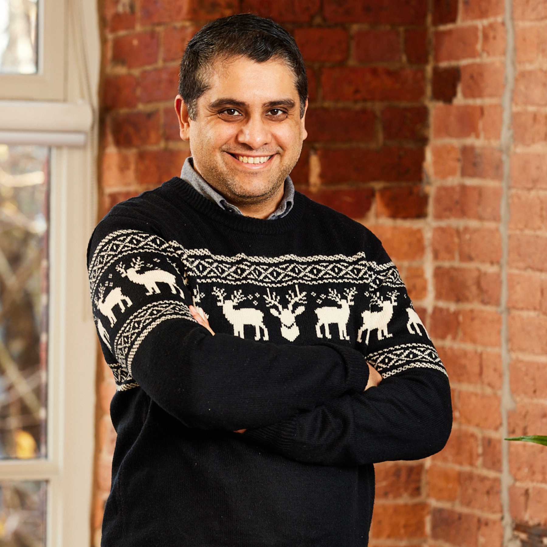 Happy business leader