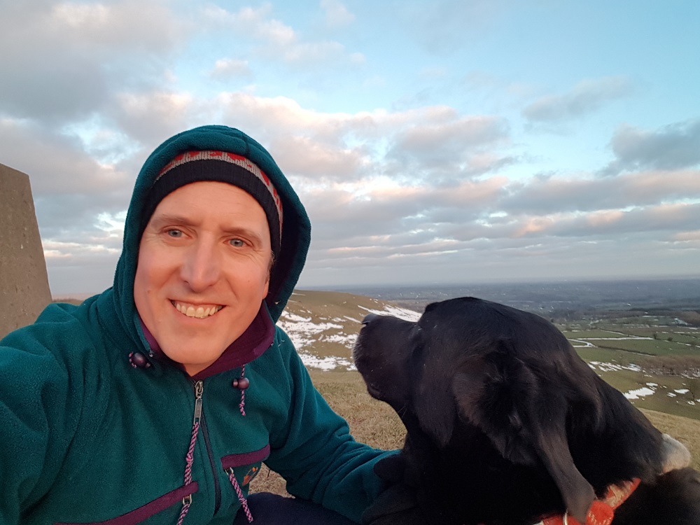 Hywel with his dog